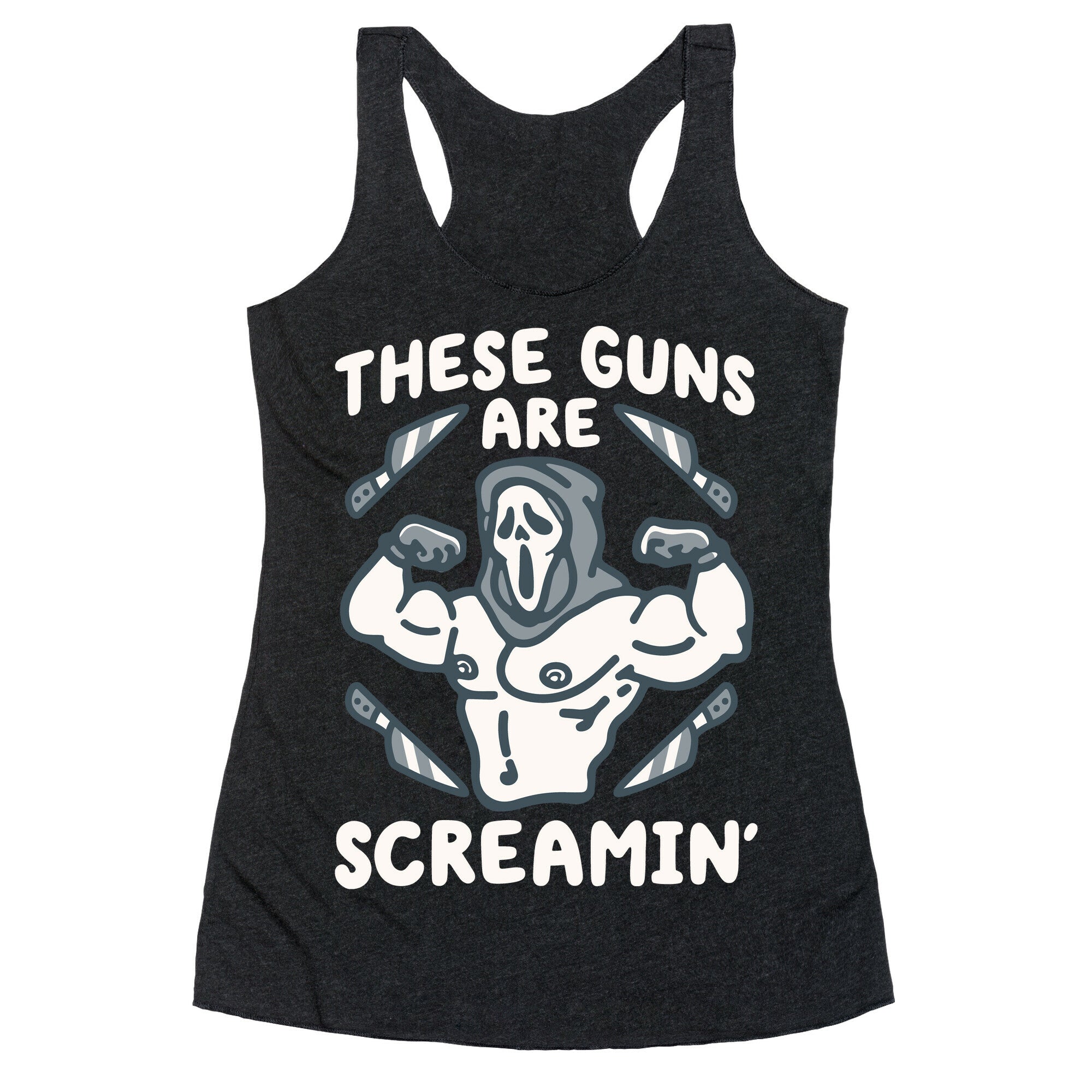 These Guns Are Screamin' Parody Racerback Tank